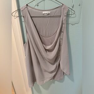 Club Monaco Grey Tank with Side Button Details